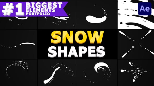 Videohive Snow Shapes Pack | After Effects 29532208
