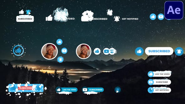 Videohive Social Media Snow Subscribers | After Effects 29437282