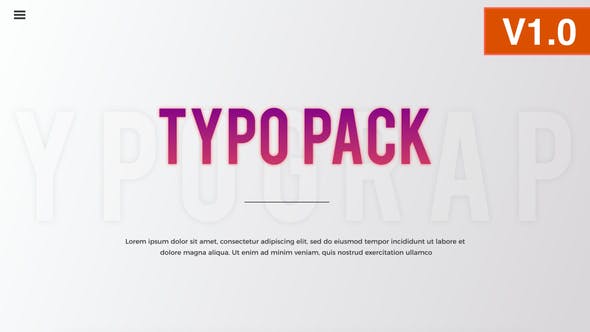 Videohive Typography Pack 22601405