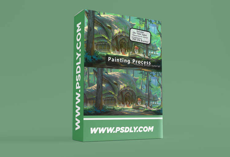 Round Brush Painting +Brush Tutorial Download