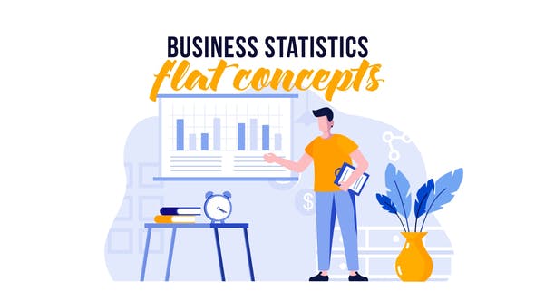 Videohive Business statistics - Flat concept 29800492
