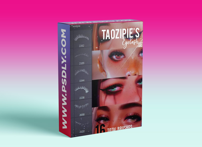 16 Eyelash Brushes for Photoshop