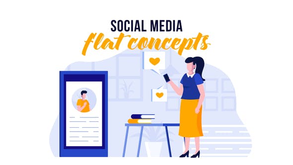 Videohive Social media - Flat Concept 29800503