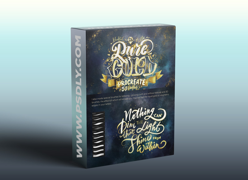 CreativeMarket - Pure Gold Procreate Brushset 5419504