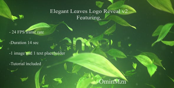 Videohive Elegant Leaves Logo Reveal V2 18142899