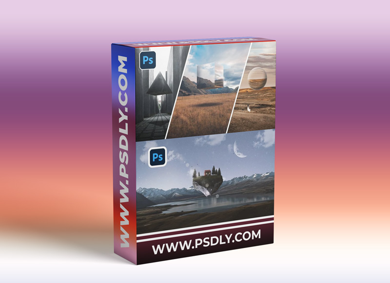 Photoshop Compositing: Floating Metal Shapes