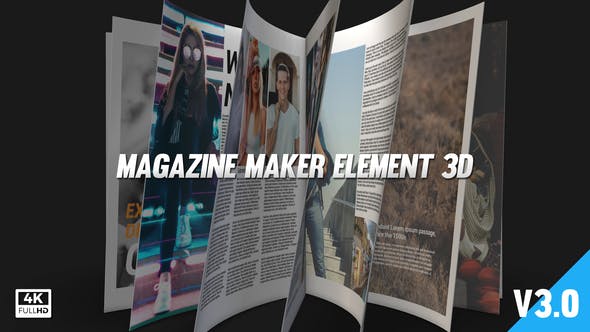 Videohive Magazine Maker Element 3D V3 19627387