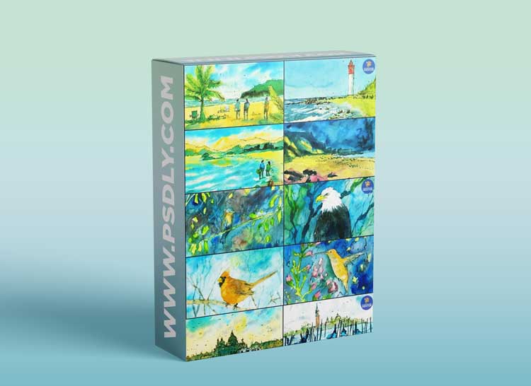 Watercolor Mountains For Beginners - Create 12 Different Landscapes!