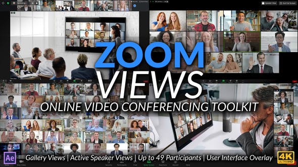 Videohive Zoom Views Online Video Conferencing Toolkit 28972353