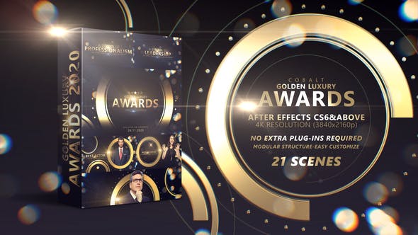 Videohive Cobalt Golden Luxury Awards 4K 29533719