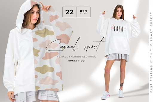 CreativeMarket - Oversize Hoodie Mockup Templates 5491378