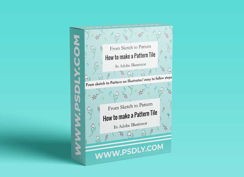 From sketch to Pattern on Illustrator/ easy to follow steps