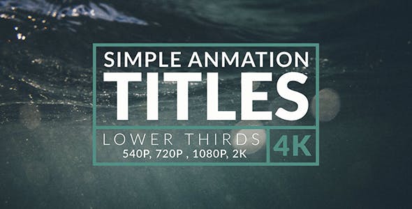 Videohive 40 Animation Titles & Lower Thirds - 4k 18262377