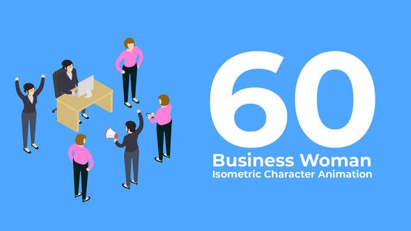 Videohive Isometric People Female 30021096