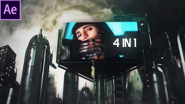 Videohive - Cyberpunk City 4 in 1 - 29712882