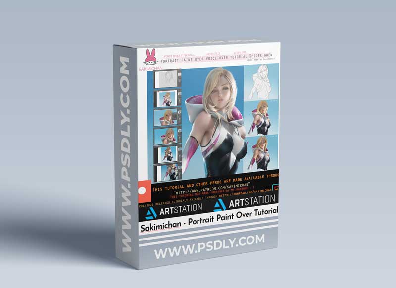 Sakimichan - Portrait Paint Over Tutorial