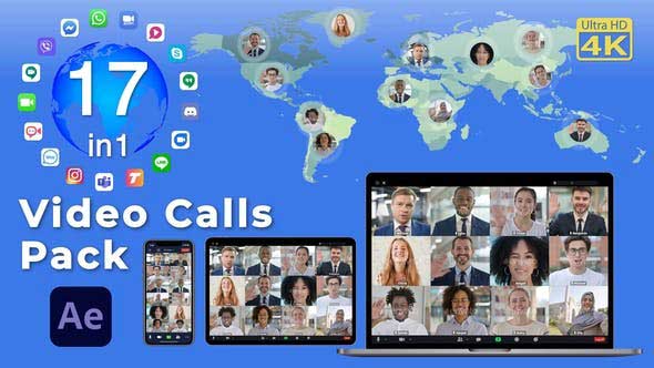 Videohive Video Calls Pack 17 in 1 29709461