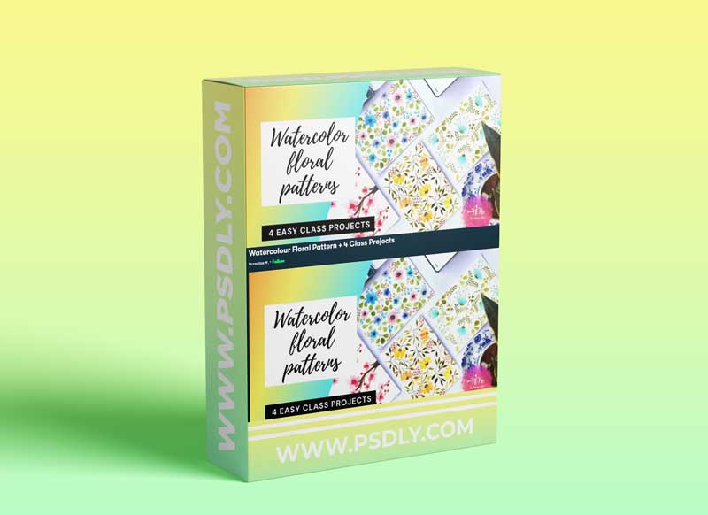 Watercolour Floral Pattern + 4 Class Projects