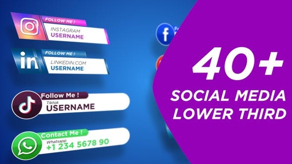 Videohive Social Media Lower Third 27729828