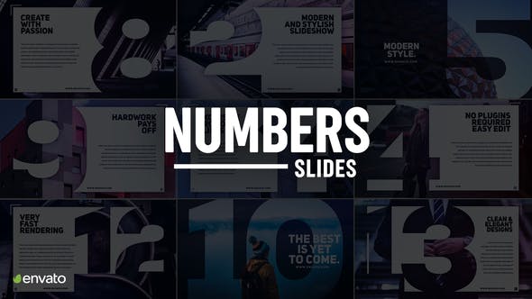 Videohive Numbers Slideshow 23182833