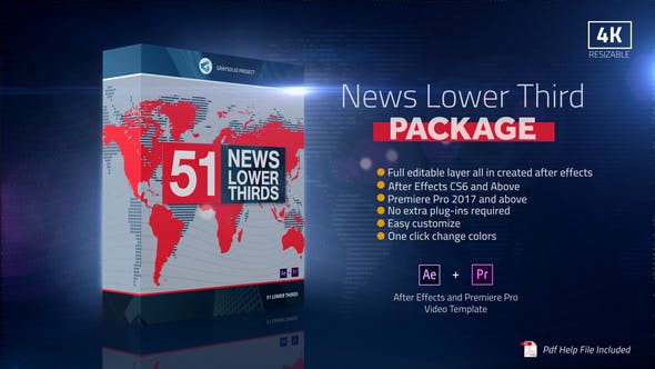 Videohive 51 News Lower Thirds Package 29910868