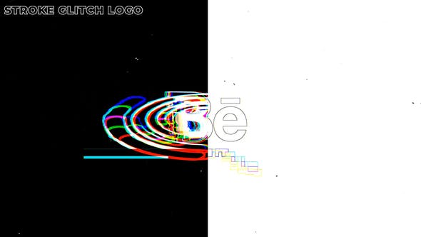 Videohive Stroke Glitch Logo Reveal 29920765