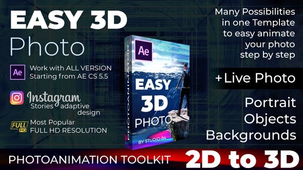 Videohive Photo animator Easy 3D Photo 23767088