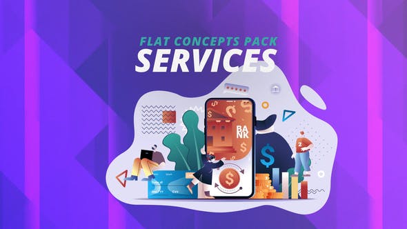 Videohive Services Flat Concept 30816901