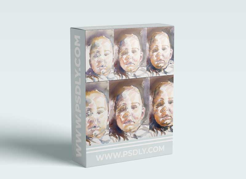 Building a portrait with layering watercolor - wet on dry watercolor tutorial