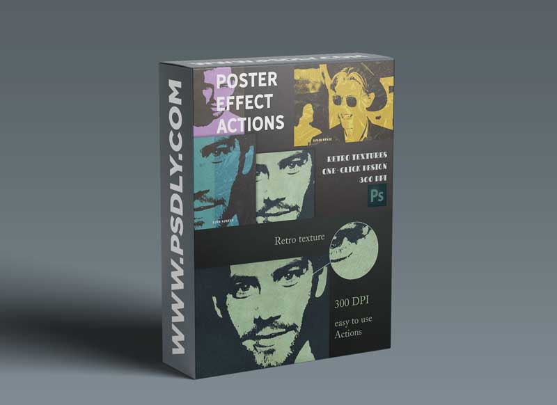 CreativeMarket - Poster Retro Color Effect Photoshop 4889884