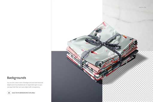 CreativeMarket - Satin Fabric Stack Mockup (12FFv.12) 5773149