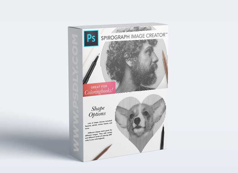 CreativeMarket - Spirograph Creator for Coloringbooks 5042245