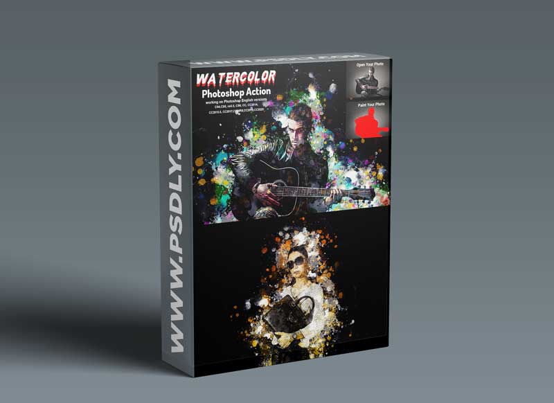 CreativeMarket - Watercolor Photoshop Action 5793829