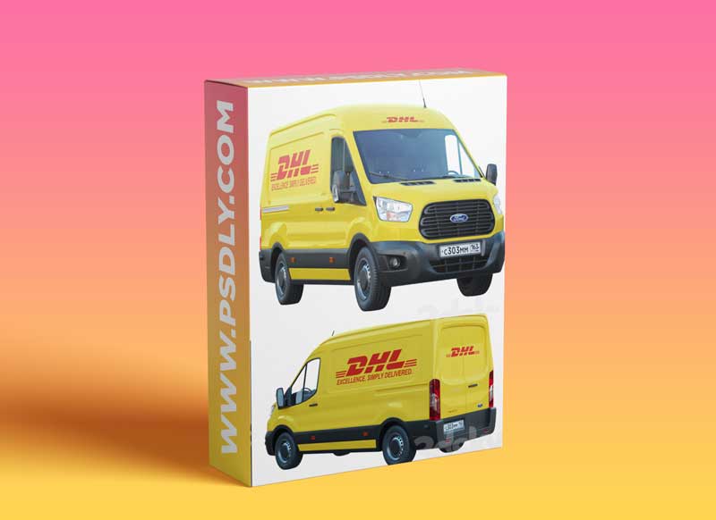 Ford Transit DHL 3D Model