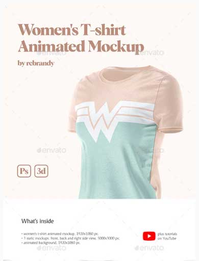 GraphicRiver - Women's T-shirt Animated Mockup 30365670