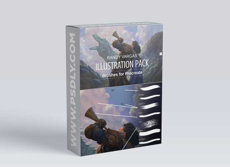 Gumroad - Illustration Pack - Brushes for Procreate By Randy Vargas