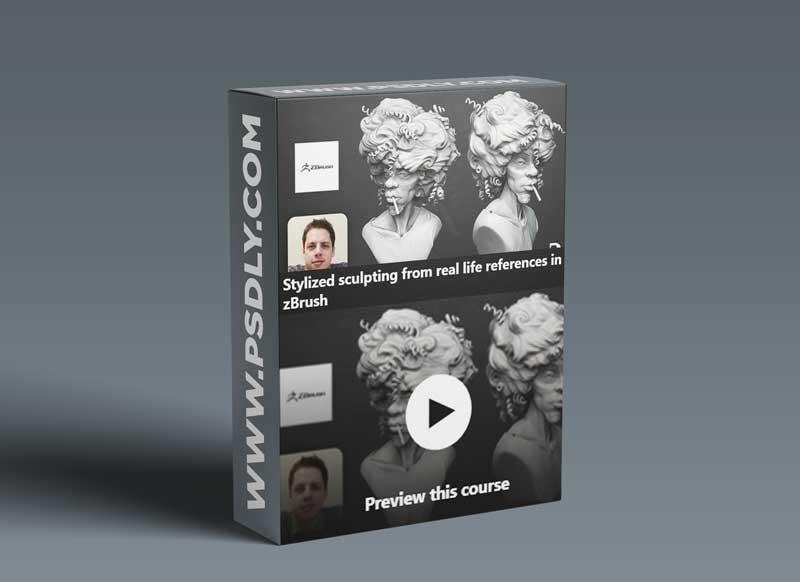 Stylized sculpting from real life references in zBrush