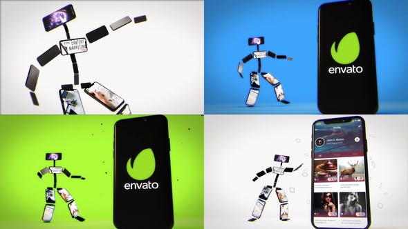 Videohive Dancing Phone Character 30818762