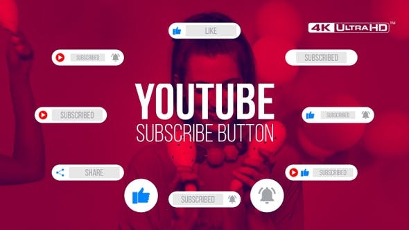 Videohive Youtube Subscribe Button Clean 4K 24990608