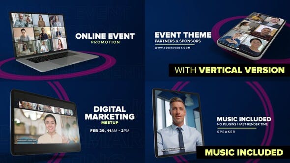 Videohive Online Event Promo Device Mock up 30446183