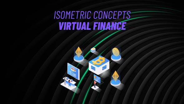 Videohive Virtual Finance Isometric Concept 31223605