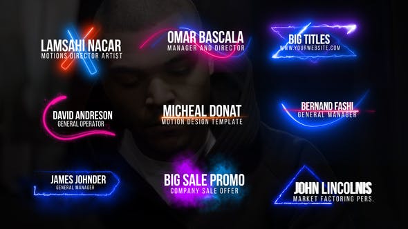 Videohive Neon Lower Thirds 31122925