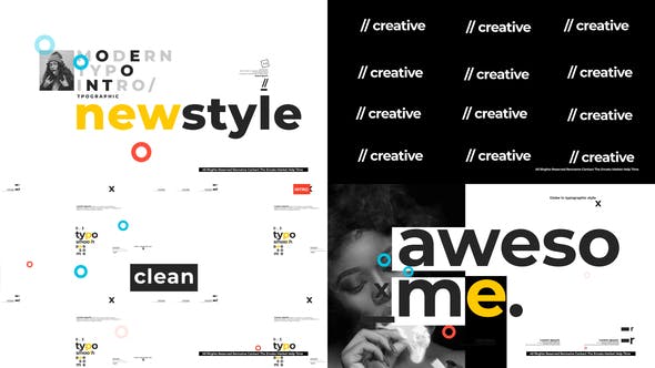 Videohive Modern Typographic Intro 24850123