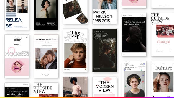 Videohive Typography Instagram Stories Pack 30993535