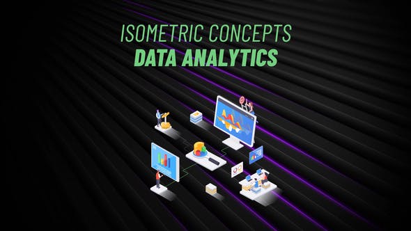Videohive Data Analytics Isometric Concept 31223536
