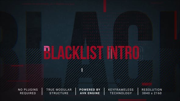 Videohive Blacklist Intro Slideshow 31198788