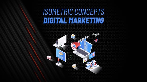 Videohive Digital Marketing Isometric Concept 31223548