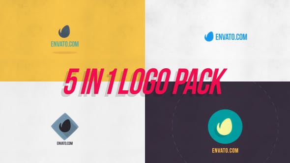 Videohive 5 in 1 Logo Reveal Pack 21290090