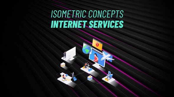 Videohive Internet Services Isometric Concept 31223559