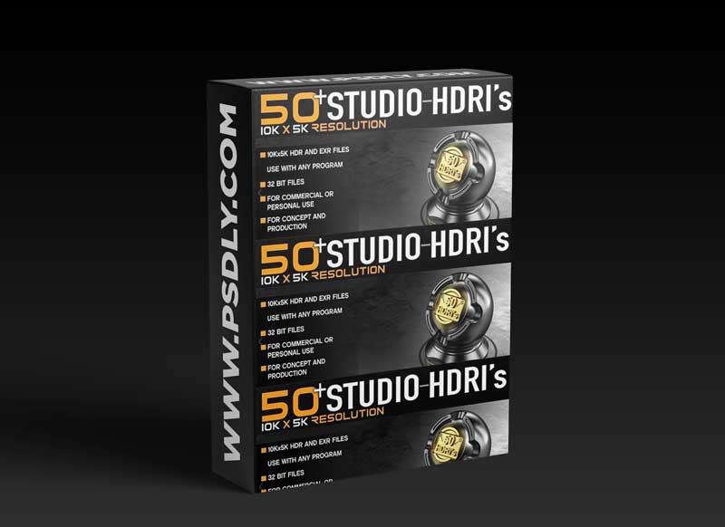 50+ High Quality Studio HDRI Pack